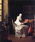Jean Baptiste Simeon Chardin Famous Paintings - The Canary